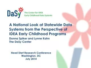 Head Start Research Conference Washington , DC July 2014
