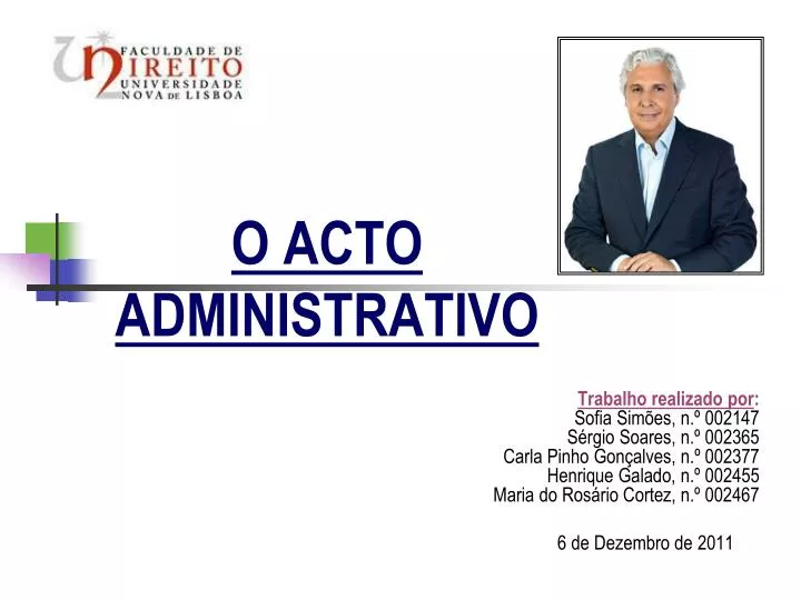 o acto administrativo