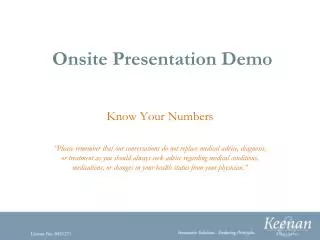 Onsite Presentation Demo