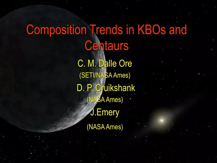 composition trends in kbos and centaurs