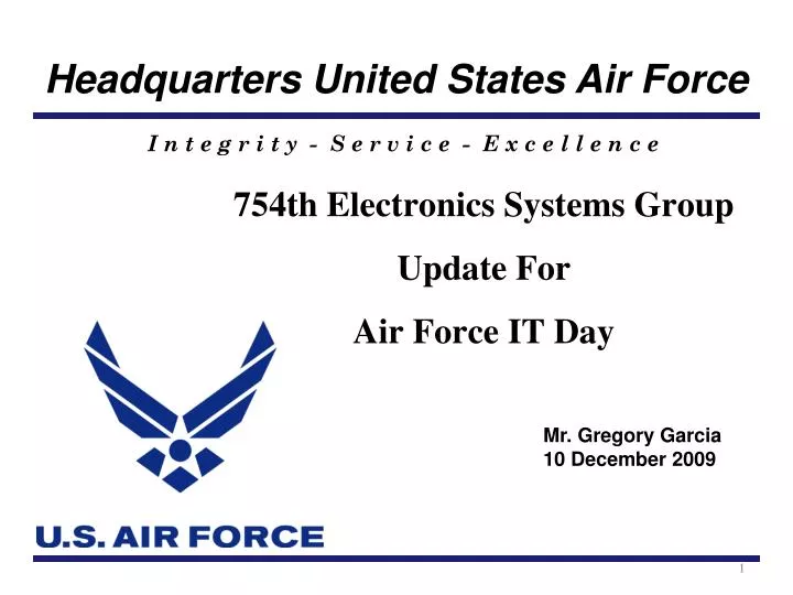 754th electronics systems group update for air force it day