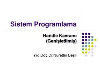 sistem programlama