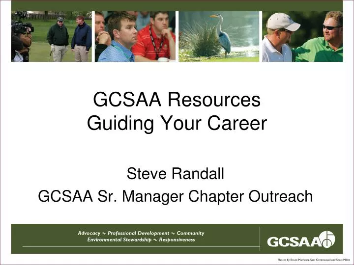 gcsaa resources guiding your career