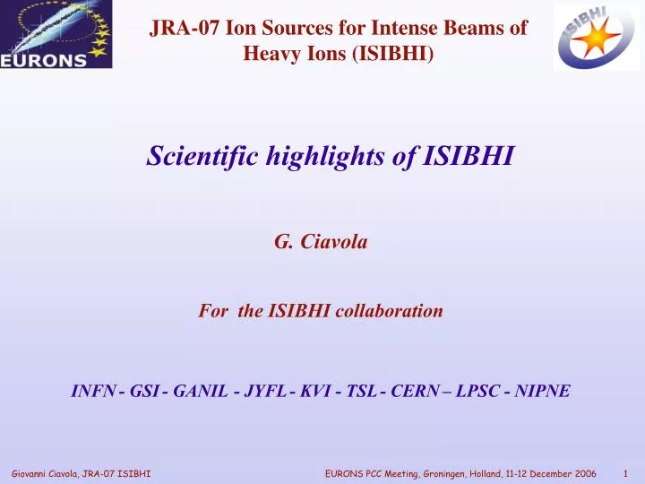 scientific highlights of isibhi