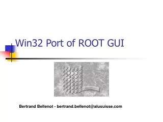 Win32 Port of ROOT GUI