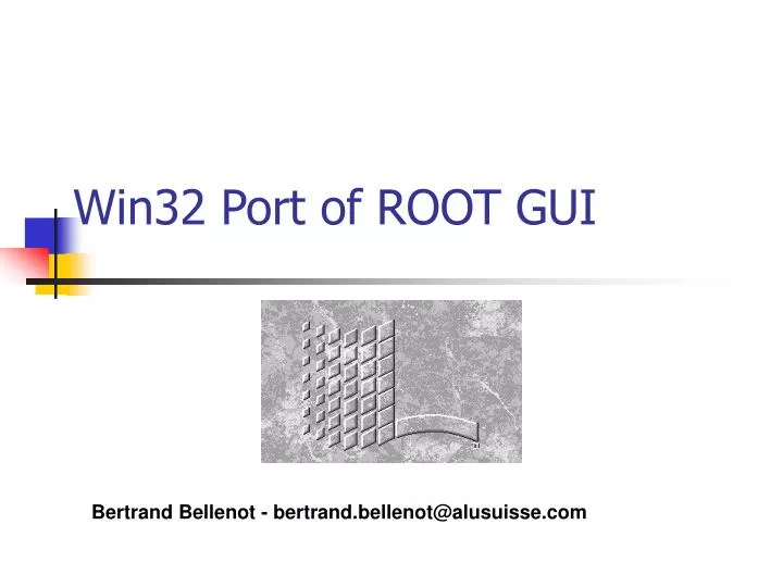 win32 port of root gui