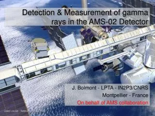 Detection &amp; Measurement of gamma rays in the AMS-02 Detector