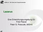 Lazarus - slide 1