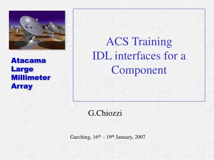 acs training idl interfaces for a component