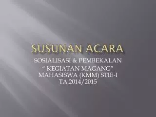 susunan acara