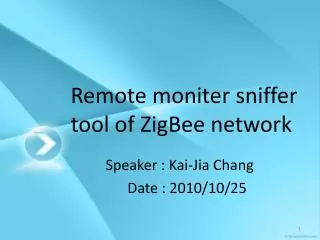 remote moniter sniffer tool of zigbee network