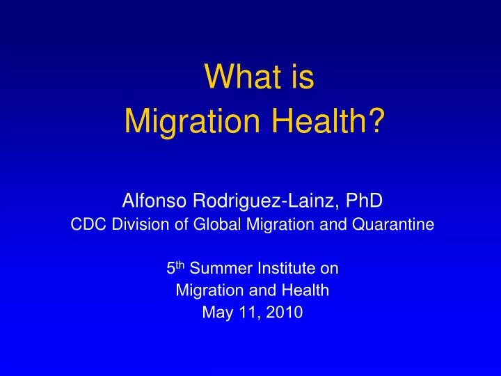 what is migration health