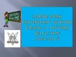 Lorne Park Secondary School Grade 11 Option Selection 2014-2015
