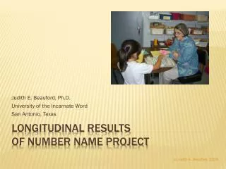 Longitudinal Results of Number Name Project