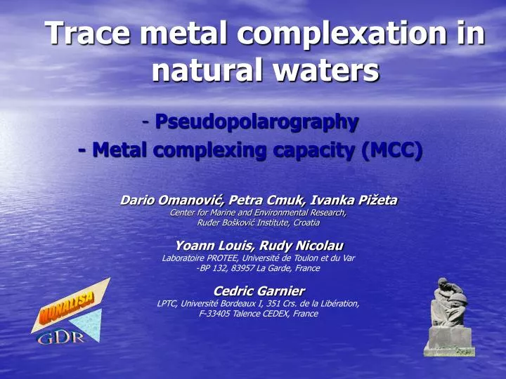 trace metal complexation in natural waters