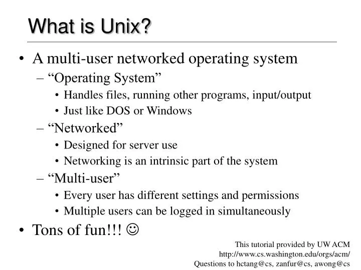 what is unix