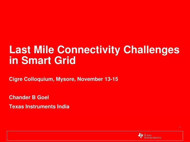 last mile connectivity challenges in smart grid