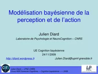 mod lisation bay sienne de la perception et de l action