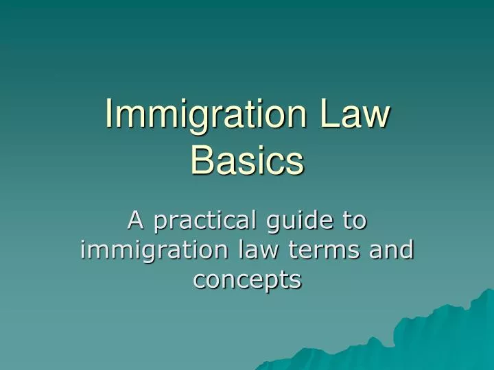immigration law basics