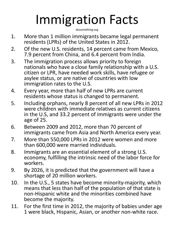 immigration facts dosomething org