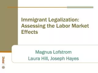 Immigrant Legalization: Assessing the Labor Market Effects