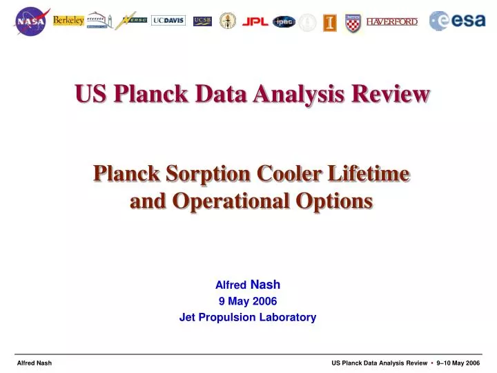 planck sorption cooler lifetime and operational options