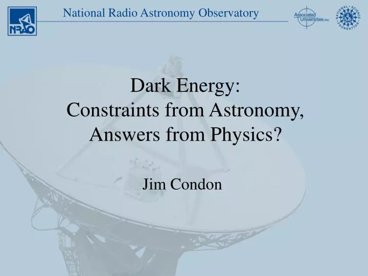 dark energy constraints from astronomy answers from physics