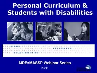 Personal Curriculum &amp; Students with Disabilities