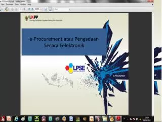 pengembangan lpse nasional menuju 100 eprocurement