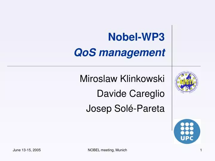 nobel wp3 qos management