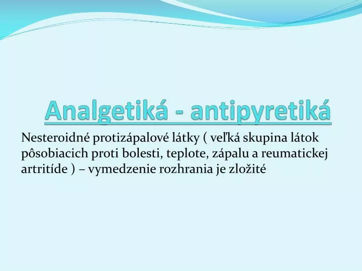 analgetik antipyretik
