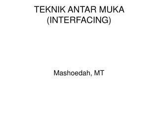 teknik antar muka interfacing