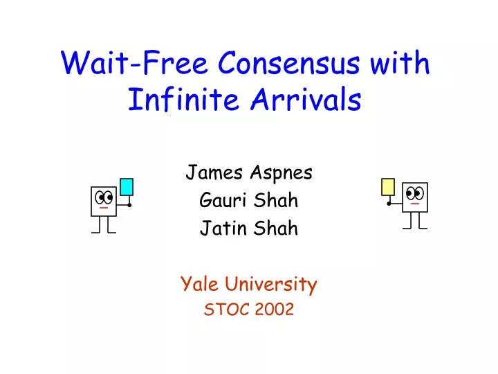 wait free consensus with infinite arrivals