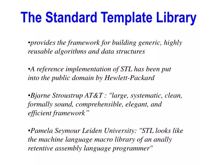 the standard template library