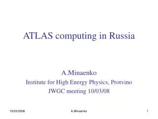 ATLAS computing in Russia