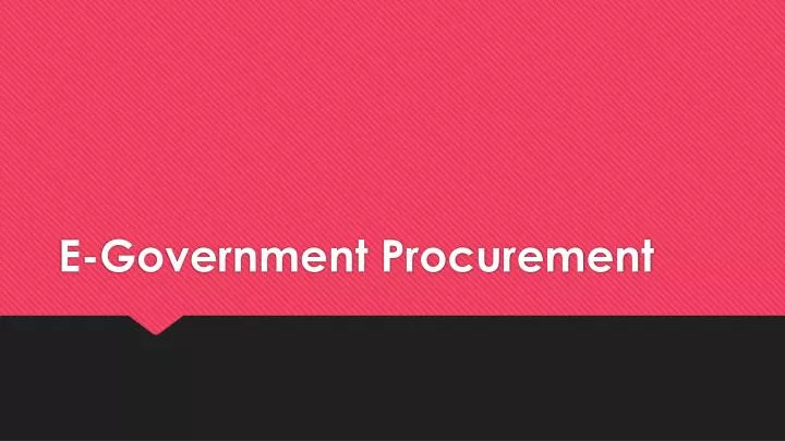 e government procurement