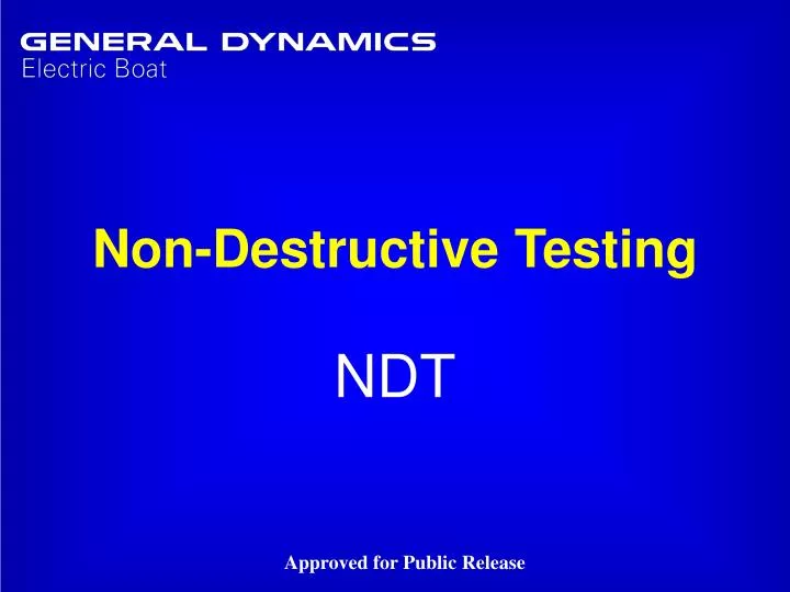 non destructive testing