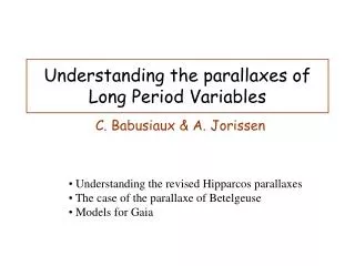 Understanding the parallaxes of Long Period Variables