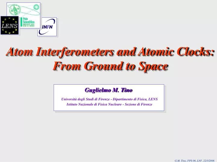 atom interferometers and atomic clocks from ground to space