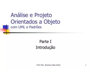 an lise e projeto orientados a objeto com uml e padr es