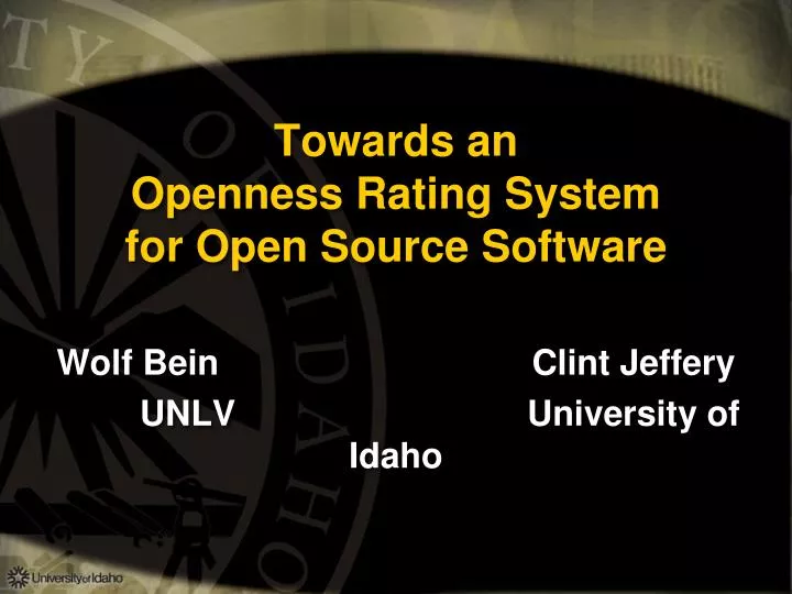 towards an openness rating system for open source software