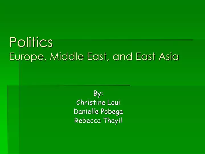 politics europe middle east and east asia