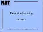 Exception Handling - slide 1