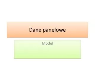 dane panelowe