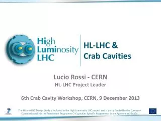 HL-LHC &amp; Crab Cavities