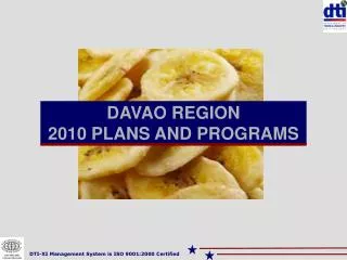 DAVAO REGION 2010 PLANS AND PROGRAMS