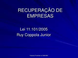 recupera o de empresas