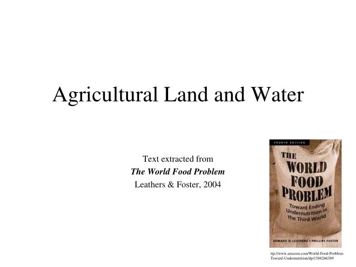 agricultural land and water