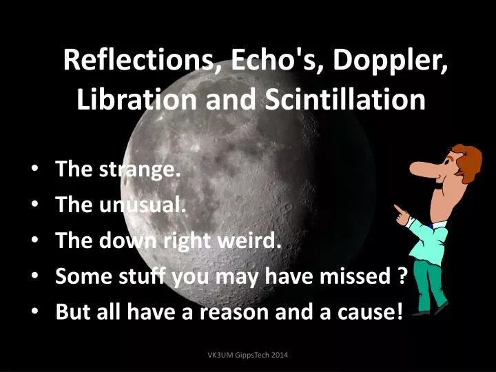 reflections echo s doppler libration and scintillation