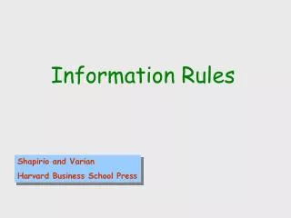 Information Rules